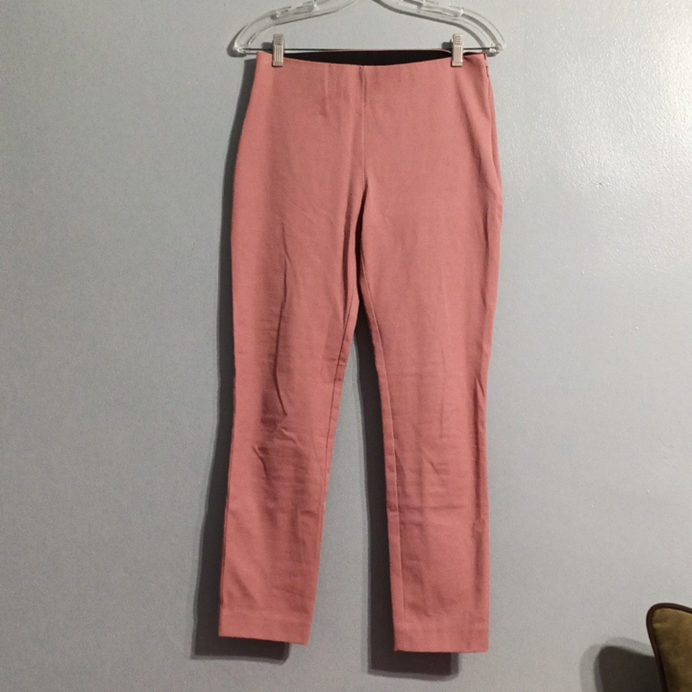A new day women's Rose pink pull on stretch pants With side zip closure …